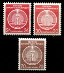 ГДР 1954-1957 гг. • Mi# D9,11,16 • 24,30 и 70 pf. • инструменты • официальная почта ( 3 марки ) • MNH OG XF ( кат.- € 26 )