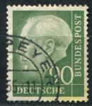 Германия • ФРГ 1954-1961 гг. • Mi# 193 • 90 pf. • Президент Теодор Хойс • стандарт • Used F-VF ( кат.- € 3 )