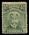 Родезия 1913-1922 гг. • Gb# 187 • ½ d. • выпуск "Адмирал" • перф. - 14 • стандарт • MH OG F-VF ( кат. - £11 )