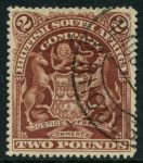 Родезия 1898-1908 гг. • Gb# 91 • £2 • герб колонии • стандарт • Used XF ( кат.- £ 7 )