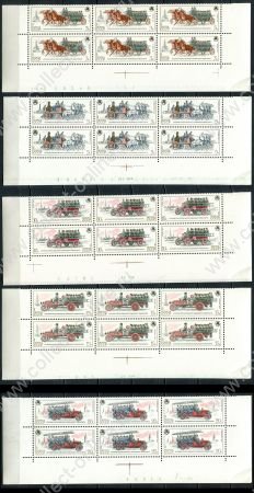 СССР 1984 г. • Сол# 5582-6 • 3 - 20 коп. • История отечественного пожарного транспорта • полн. серия • № блоки 6 марок • MNH OG XF