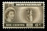 Монтсеррат 1953-1962 гг. • Gb# 142a • 6 c. • Елизавета II основной выпуск • (тип II - "colony") • символ колонии • MNH OG VF
