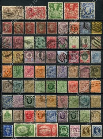 Великобритания 1864 - 1955 гг. • GB# 44 .. 531 • ½ d. .. 10 sh. • Королева Виктория - Георг V • подборка 75 разных марок • Used F-VF ( кат.- £850+ )