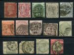Великобритания 1864-1892 гг. • GB# 44 .. 206 • Королева Виктория • подборка 14 дорогих марок • Used - VG ( кат.- £2500+!! )