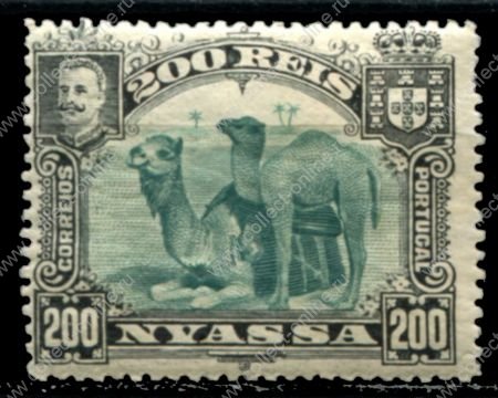 Ньяса • 1901 г. • SC# 37 • 200 r. • осн. выпуск • верблюды • MH OG VF ( кат. - $2.50 )
