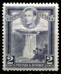 Британская Гвиана 1938-1952 гг. • Gb# 309 • 2 c. • Георг VI • осн. выпуск • водопад • перф. 12½ • MH OG VF
