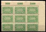 Германия 1922 г. • Mi# 221 • 300 марок • стандарт • блок 9 марок • MNH OG XF+ ( кат.- € 6+ )