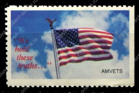 США 1976 г. • Ассоциация ветеранов • Государственный флаг • неофициальный выпуск • MNH OG VF