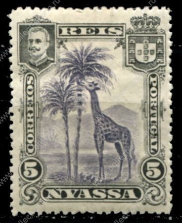 Ньяса • 1901 г. • SC# 27 • 5 r. • осн. выпуск • жираф • MH OG VF ( кат. - $2 )