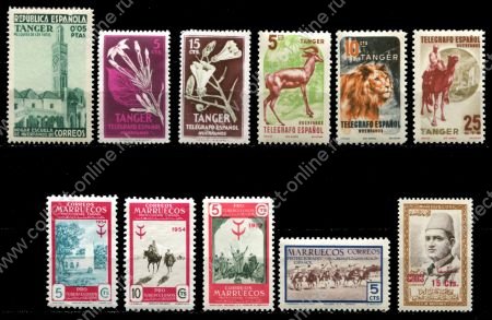 Испанское Марокко • набор 11 старых, чистых ** марок • MNH OG VF