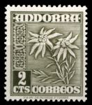 Андорра • Испанская зона 1951 г. • Mi# 52 • 2 c. • основной выпуск • полевые цветы • MNH OG XF ( кат.- € 1,5 )