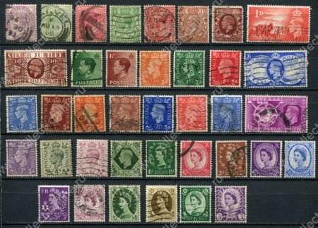 Великобритания 1881-1963 гг. • от Виктории до Елизаветы II • 38 марок • Used F-VF