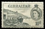 Гибралтар 1953-1959 гг. • Gb# 147 • 1½ d. • Елизавета II • осн. выпуск • улов тунца • MH OG VF