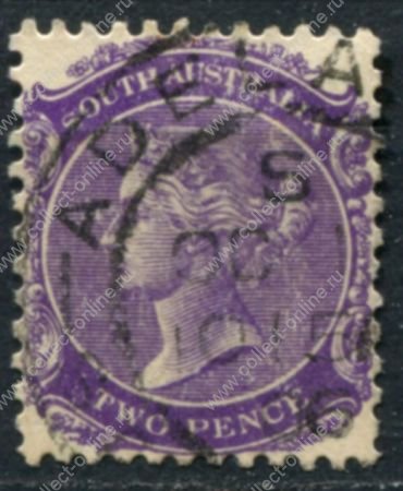 Южная Австралия 1905-1911 гг. • GB# 295 • 2 d. • Королева Виктория • стандарт • Used VF