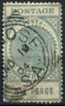 Южная Австралия 1904-1911 гг. • GB# 284 • 6 d. • Королева Виктория • "толстые буквы" • стандарт • Used XF