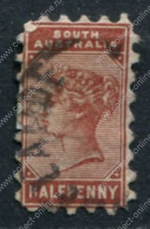 Южная Австралия 1883-1899 гг. • GB# 182 • ½ d. • Королева Виктория • стандарт • Used VF