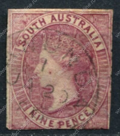 Южная Австралия 1868-1879 гг. • GB# 76 • 9 d. • Королева Виктория • стандарт • Used ( кат. - £10 )