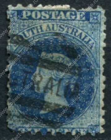 Южная Австралия 1870-1871 гг. • GB# 96 • 6 d. • Королева Виктория • стандарт • Used F- ( кат. - £17 )