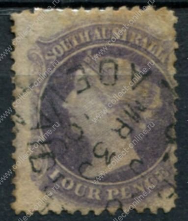 Южная Австралия 1870-1871 гг. • GB# 94 • 4 d. • Королева Виктория • стандарт • Used VF ( кат. - £11 )