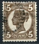 Квинсленд 1907-1911 гг. • Gb# 295 • 5 d. • Королева Виктория • стандарт • Used VF ( кат. - £15 )