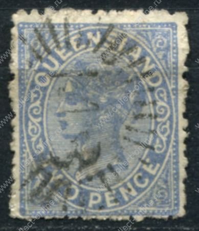 Квинсленд 1890-1894 гг. • GB# 189 • 2 d. • Королева Виктория • стандарт • Used VF