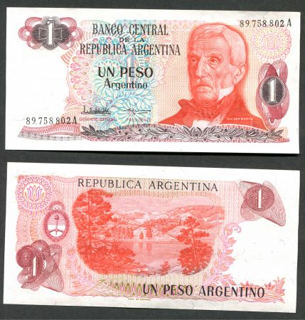 Аргентина 1983-4гг. P# 311 / 1 песо / UNC пресс