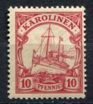 Каролинские острова 1900 г. • Mi# 9 • 10 pf. • Императорская яхта "Гогенцоллерн" • MH OG VF