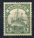 Каролинские острова 1900 г. • Mi# 8 • 5 pf. • Императорская яхта "Гогенцоллерн" • MH OG VF