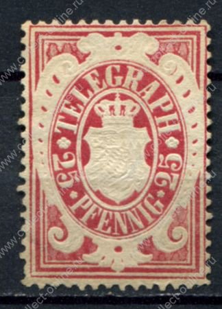 Бавария 1876 • Mi# TM 18 • 25 pf. • телеграфная • MNG VF