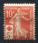 Франция 1914 г. • Iv# 147 • 10+5 c. • для Красного креста • MH OG VF ( кат. - €40 )