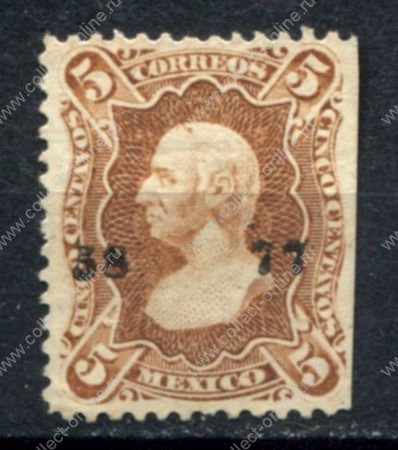 Мексика 1877 г. • Sc# 106 • 5 c. • Мигель Идальго • стандарт • MNG VG