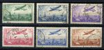 Франция 1936 г. • Mi# 305-310 • 85 c. - 3.50 fr. • самолёт над Парижем • авиапочта • Used VF ( кат. - €45+ )