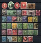 США • XIX-XX век • набор 38 разных старинных марок • Used F-VF