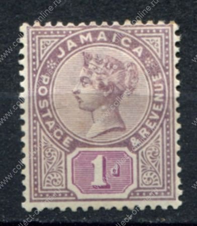 Ямайка 1889-1891 гг. • Gb# 27 • 1 d. • королева Виктория • стандарт • MH OG VF ( кат. - £15 )