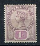 Ямайка 1889-1891 гг. • Gb# 27 • 1 d. • королева Виктория • стандарт • MH OG F-VF ( кат. - £15 )
