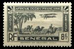 Сенегал 1935 г. • Iv# A10 • 8 fr. • аэроплан над караваном верблюдов • авиапочта • MNH OG VF