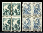 Франция 1946 г. • Mi# 763-764 • 3 и 10 fr. • Международная мирная конференция(Париж) • полн. серия • кв. блоки • MNH OG VF