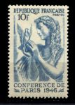 Франция 1946 г. • Mi# 764 • 10 fr. • Международная мирная конференция(Париж) • MNH OG VF