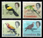 Гамбия 1963 г. • Gb# 206-209 • 1 d. - 1s.3d. • Самоуправление, надпечатка • птицы • полн. серия • MNH OG VF