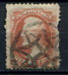 США 1873 г. • Sc# 159 • 6 c. • Президент Линкольн • Used VG ( кат. - $25 )