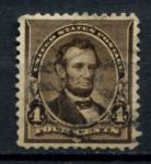 США 1890-1893 гг. • SC# 222 • 4 c. • Авраам Линкольн • стандарт • Used F-VF ( кат. - $5 )