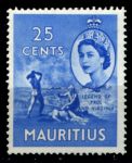 Маврикий 1953-1958 гг. • Gb# 300 • 25 c. • осн. выпуск • Поль и Виржини • MNH OG VF