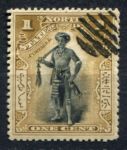 Северное Борнео 1897-1902 гг. • Gb# 93 • 1 c. • почтальон • Used VF