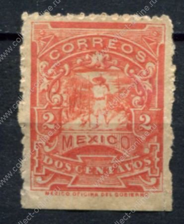 Мексика 1898 г. • Sc# 280 • 2 c. • почтальон • без в.з. • MNG VF