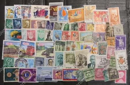 Иностранные марки • набор 60+ разных • Used VF • 5 руб. за шт.