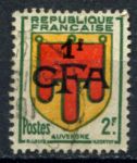 Реюньон 1949-1952 гг. • Iv# 287 • 1 fr./6 fr. • надпечатка нов. номинала и CFA • Used VF ( кат. - €3 )