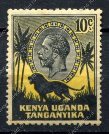 Кения, Уганда и Танганьика 1935-1937 гг. • Gb# 112 • 10 c. • Георг V • осн. выпуск • лев • MNH OG F- ( кат. - £8 )