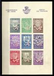 Бельгия 1941 г. • Mi# block 9 • Зимняя помощь, гербы городов • б.з. блок • MNH OG VF