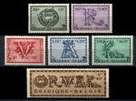 Бельгия 1943 г. • Mi# 642-647 • Восстановление аббатства Орваль • MNH OG VF ( кат. - €10 )