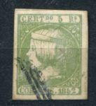 Испания 1852 г. • Mi# 15 • 5 R. • Изабелла II • стандарт • Used VF ( кат. - €130 )